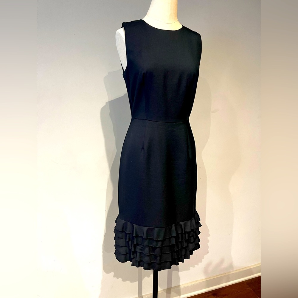 J.Crew Black Ruffle Dress - Picture 4 of 6